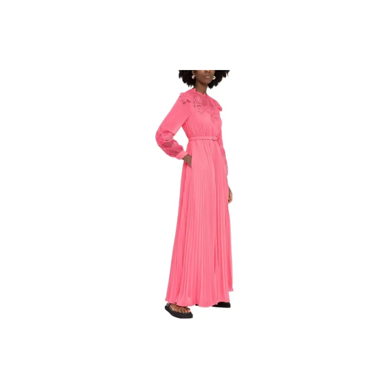 Self-portrait Lace-panel Maxi Dress-3