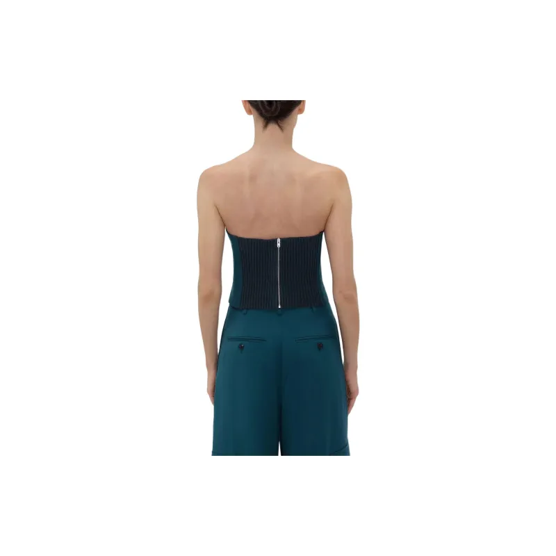 AMIRI SS24 Ma Bustier Strapless Top Women's Blue-2