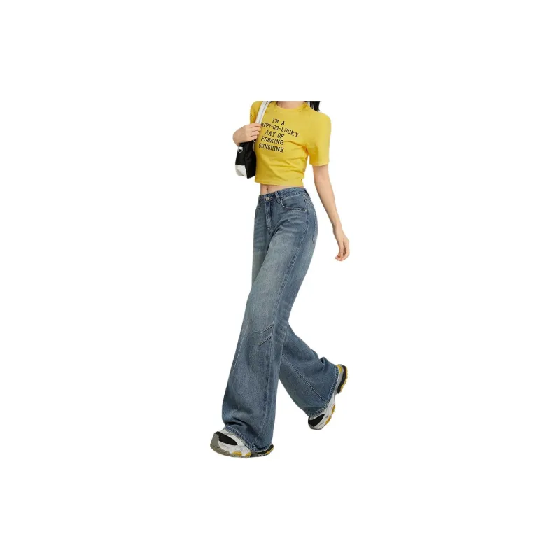 Kazakhstan Jeans Women's Washed Blue-4