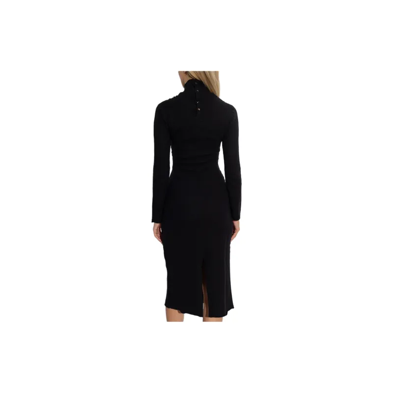 Bottega Veneta High Neck Knitted Midi Dress-3