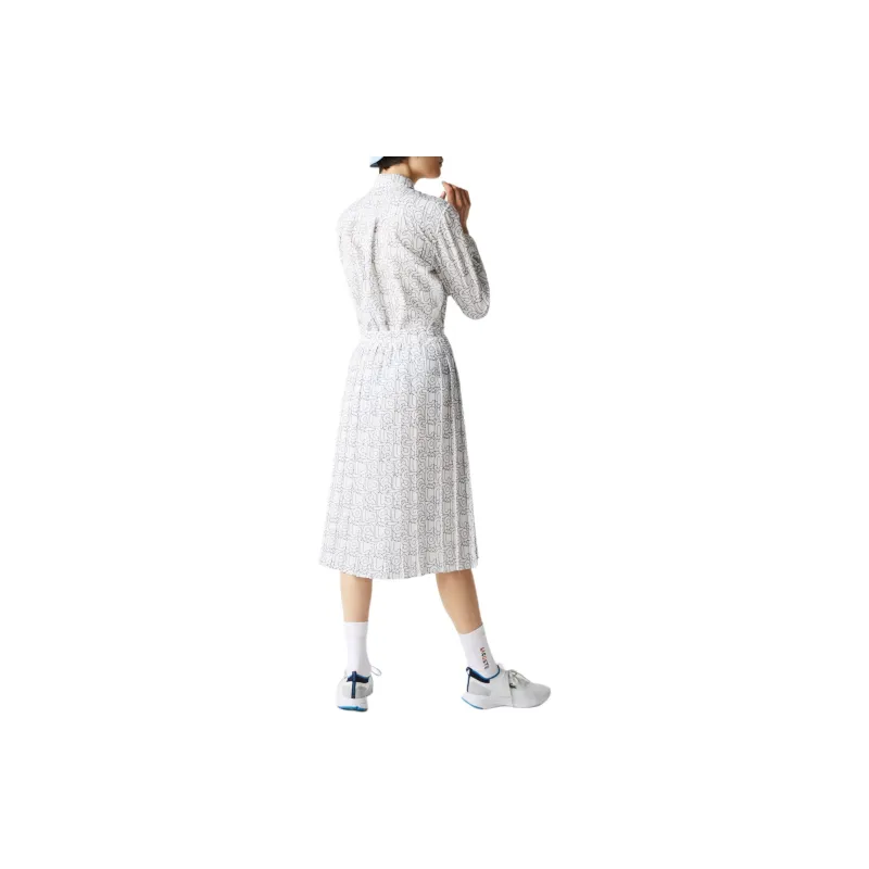 LACOSTE Casual Long Skirt Women's White-2