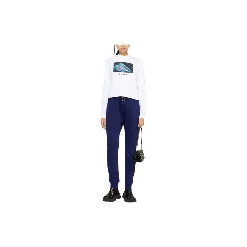 PALM ANGELS Graphic print Cropped Sweatshirt-1