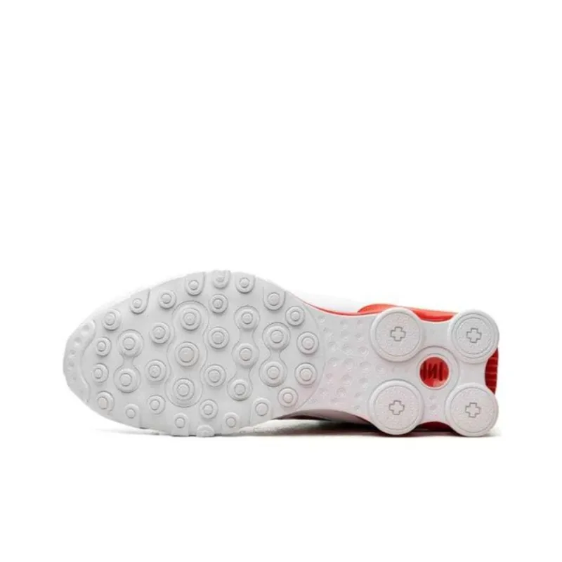 Nike NK Sho Anti Slip Wear Resistant Low Top Casual Running Shoes Men's White Orange-4