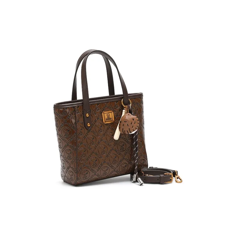 SNOOPY PU Handbag, Crossbody Bag Regular Women's Coffee-1