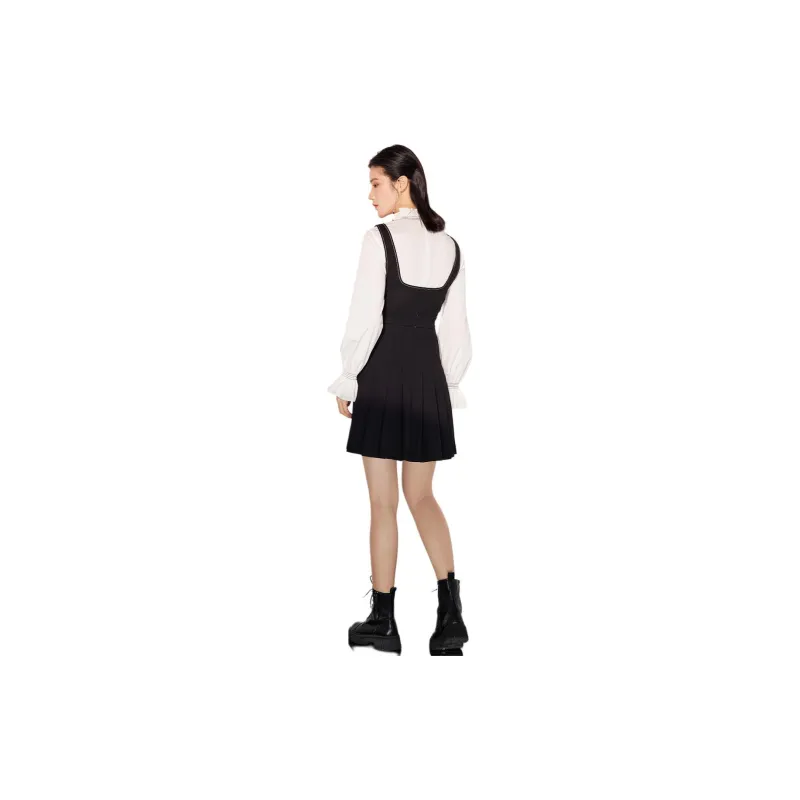BBLLUUEE Long Sleeved Dress Women's Ink Black-3