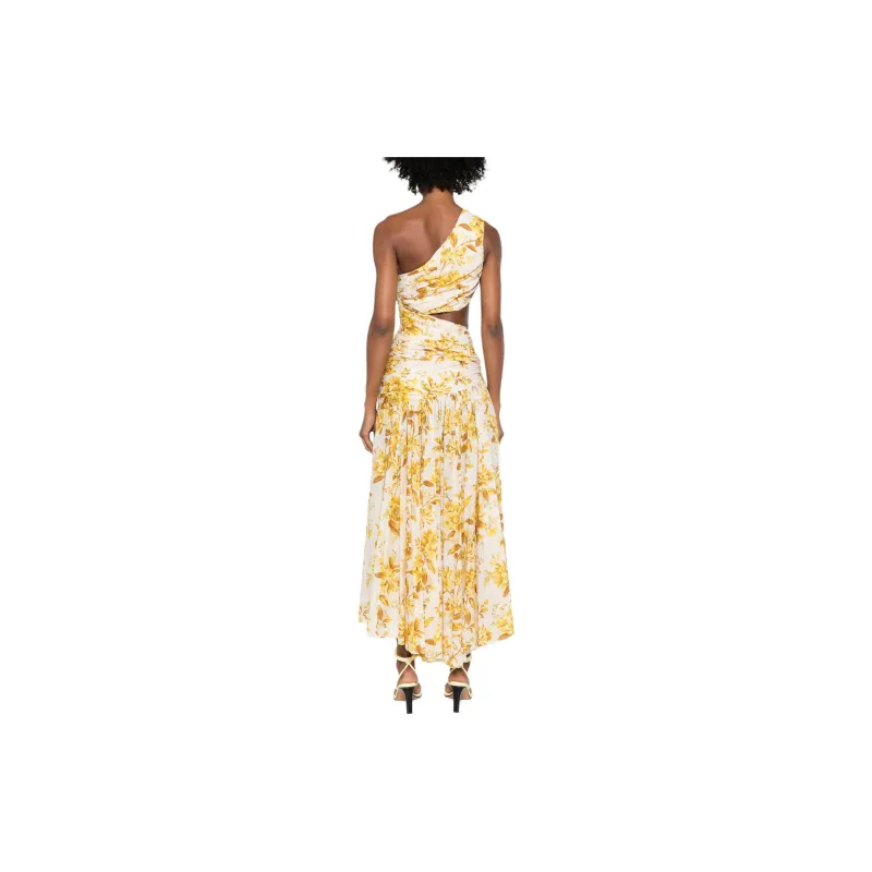 Zimmermann Golden Asymmetric Maxi Dress-1