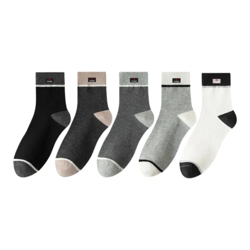 Lan Miao Mid Calf Socks Men's 5 Pack-0