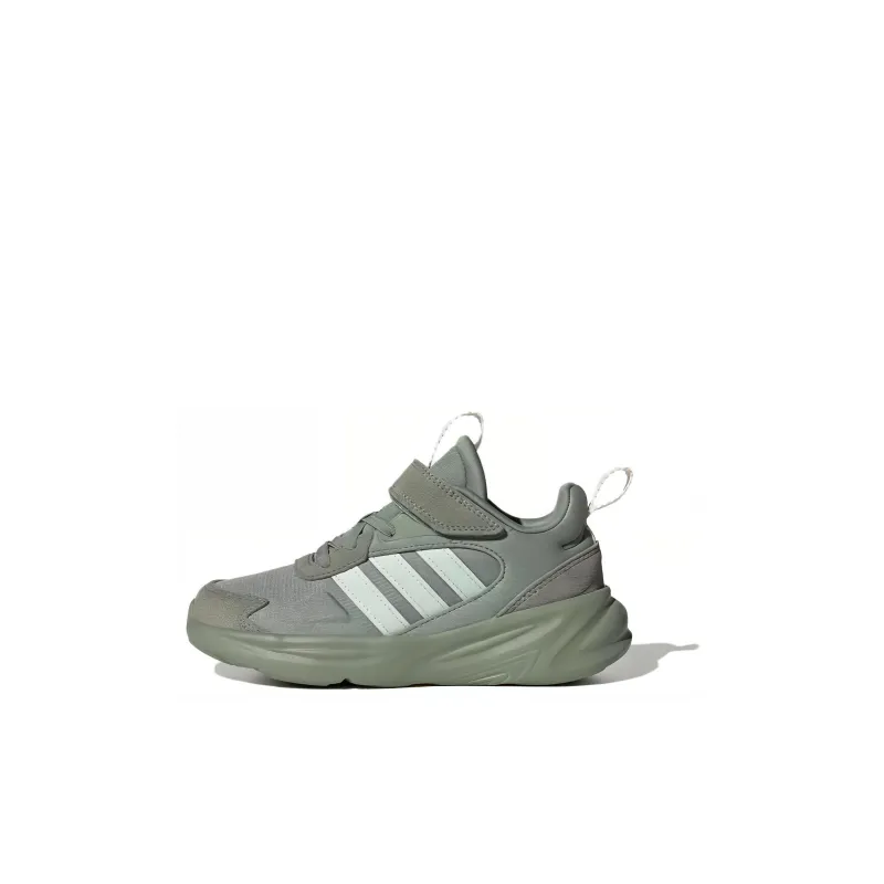 Adidas Neo Ozelle Breathable Anti Kick Low Top Kids' Running Shoes Gray Green Kids'-0