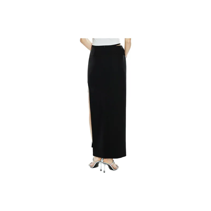 COVERINS Casual Long Skirts Women's Black-2