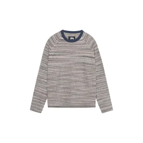 Stussy Textured Knit Contrast Collar Crew 