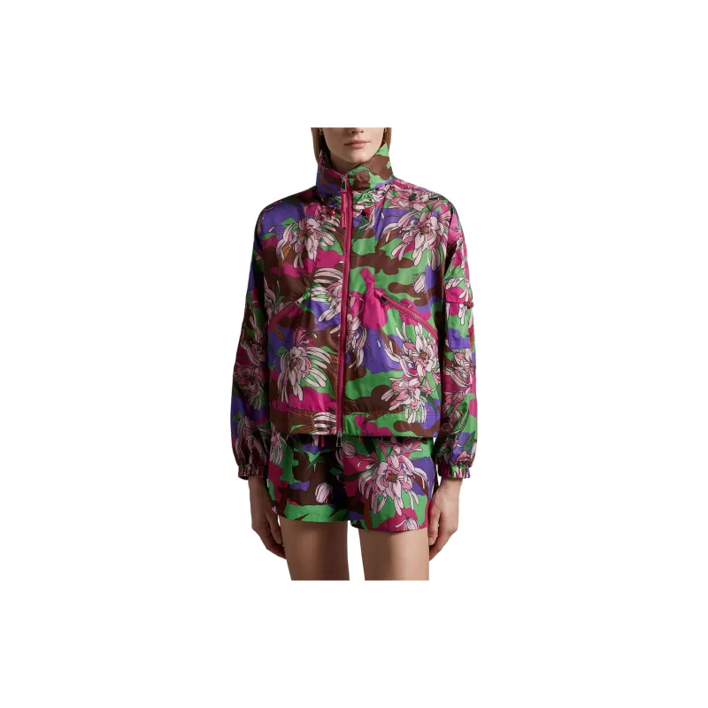 Moncler Floral Printed Zipped Windbreaker-1