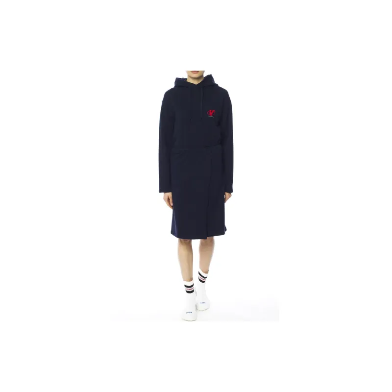 Vetements Long Sleeved Dresses Women's Marine Blue-1