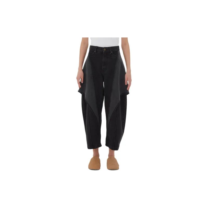JW Anderson Cropped Sculptural Denim Jeans-2
