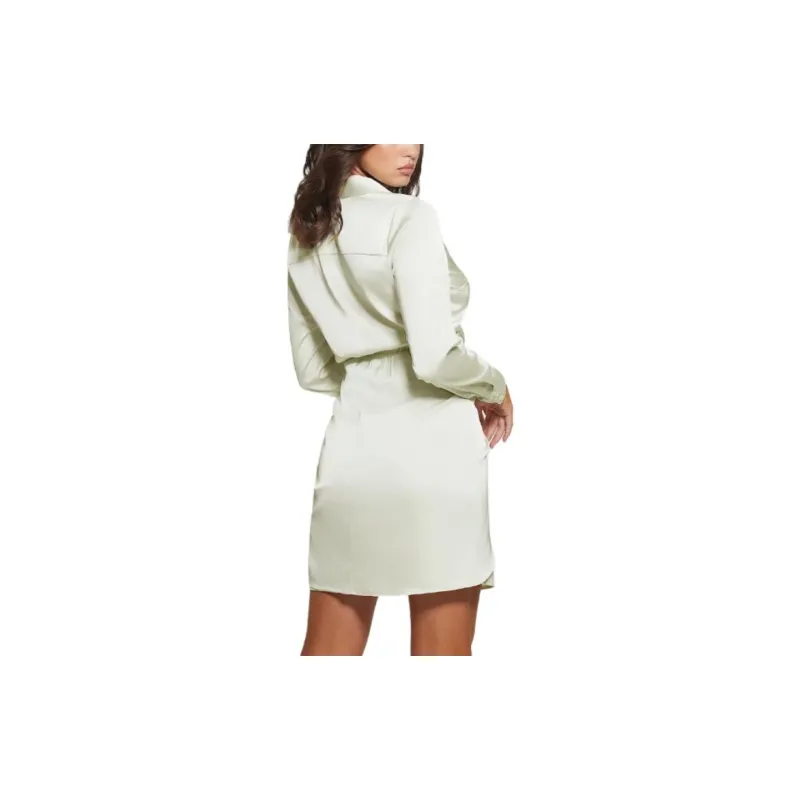 GUESS Long-Sleeved Dresses Women's Green-4