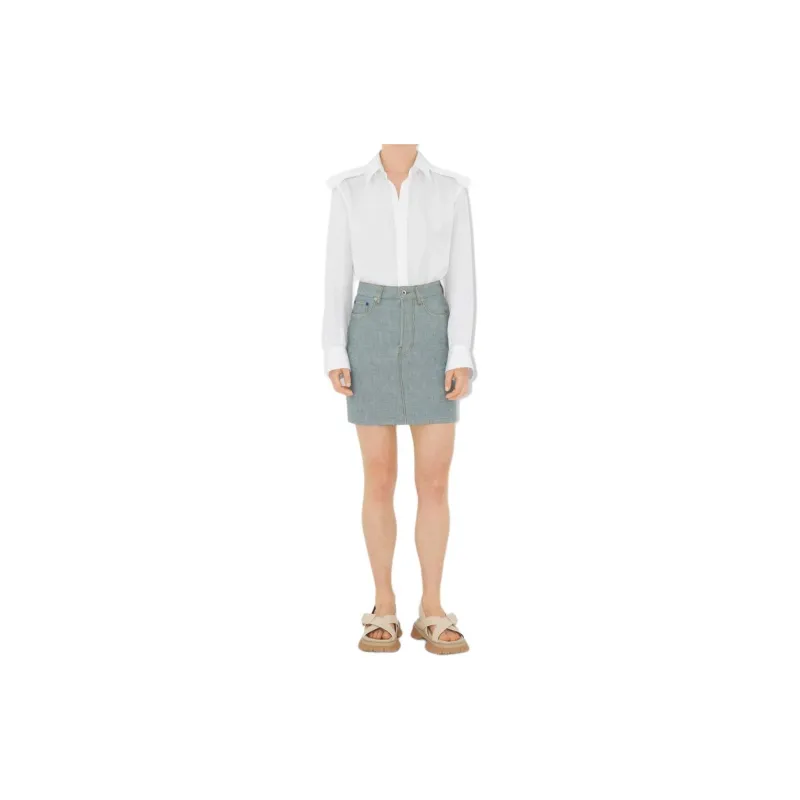 Burberry EKD jacquard Denim Skirt-2