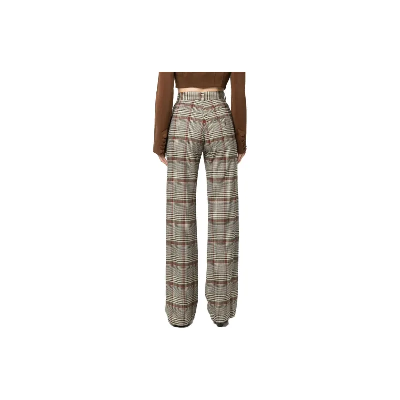 Vivienne Westwood Ray Tartan Check Pattern High Waist Trousers-2