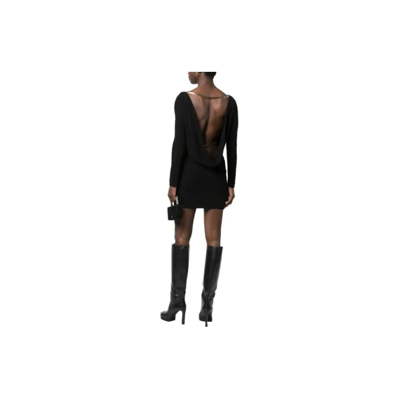 DSQUARED 2 Chain Embellished Open Back Mini Dress-2