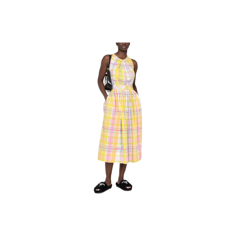 MOSCHINO Sleeveless Dresses Women's Yellow-1