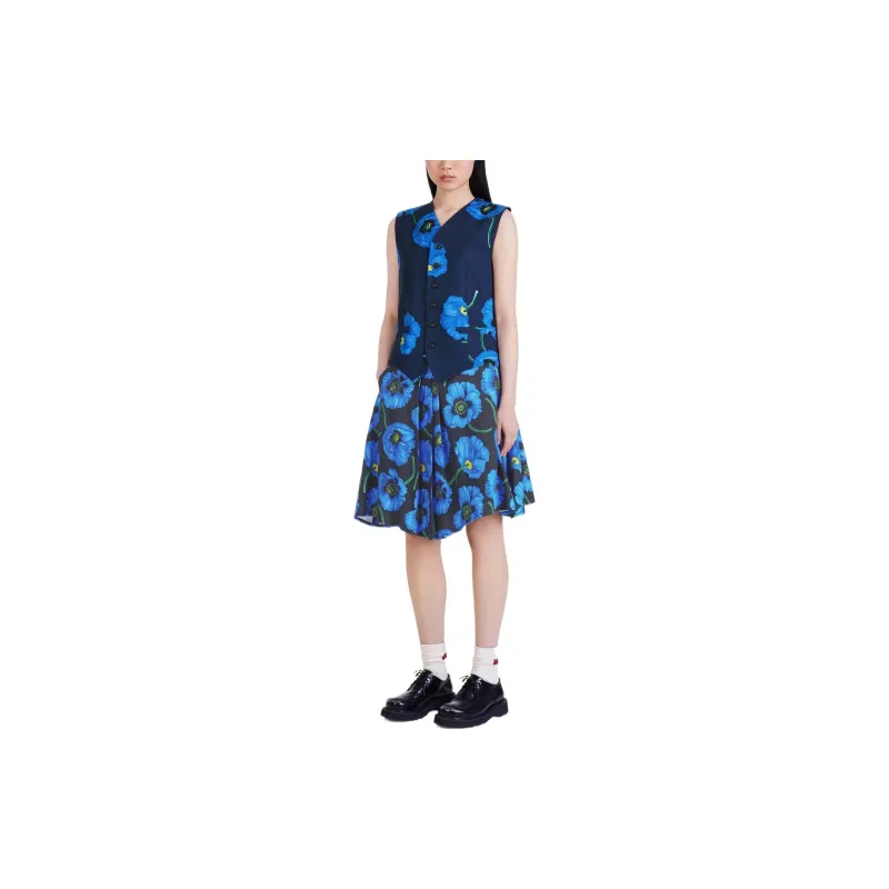 KENZO ×Nigo Collaboration FW22 Casual Long Skirt Women's Dark Blue-2