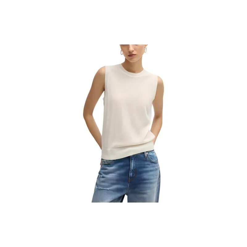 HUGO BOSS Abstract Pattern detail Sleeveless Knitted Top-1