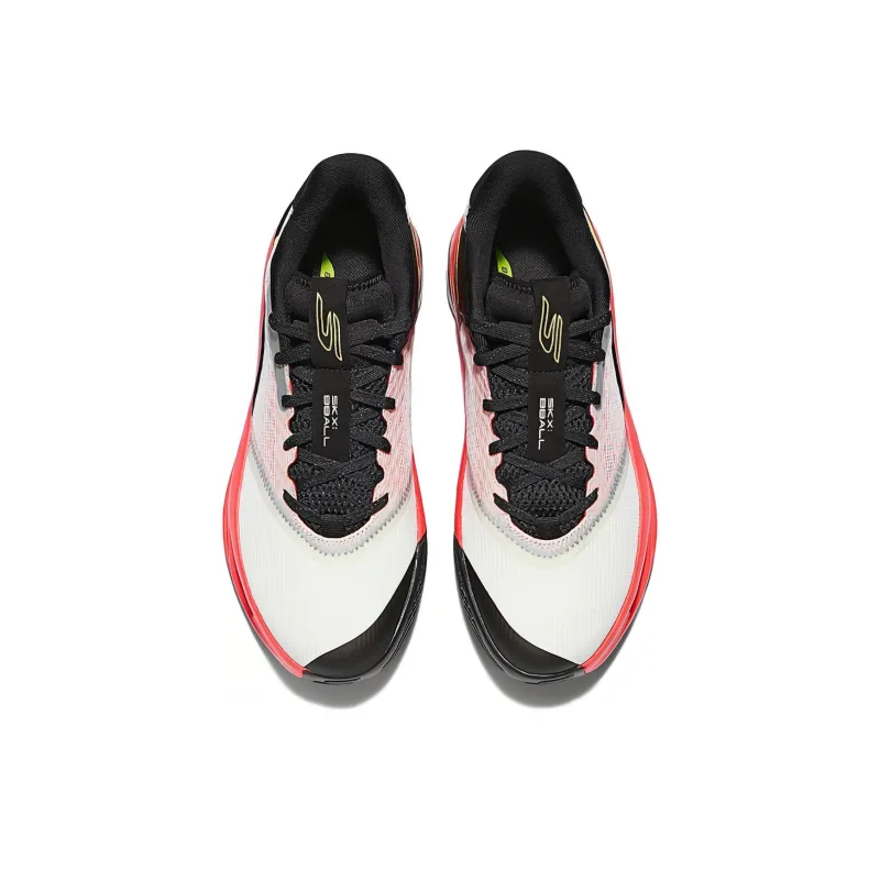 Skechers SKX Float Cushioned Slip Resistant Low Top Basketball Shoes Men's White Red Black-3