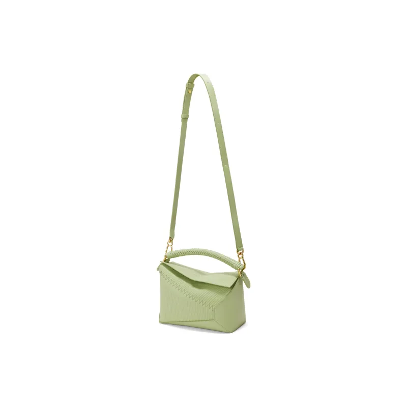 LOEWE Puzzle Cow Leather Shoulder Bag, Crossbody Bag, Handbag Small Size Women's Light Pear-5