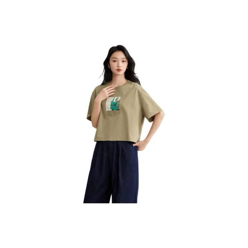 Elva' Island T-Shirt Women's Yellow Green-1