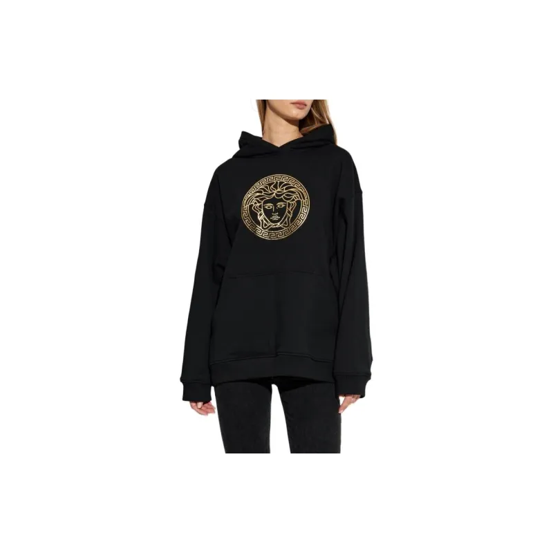 VERSACE Medusa Printed Long Sleeved Hoodie-1