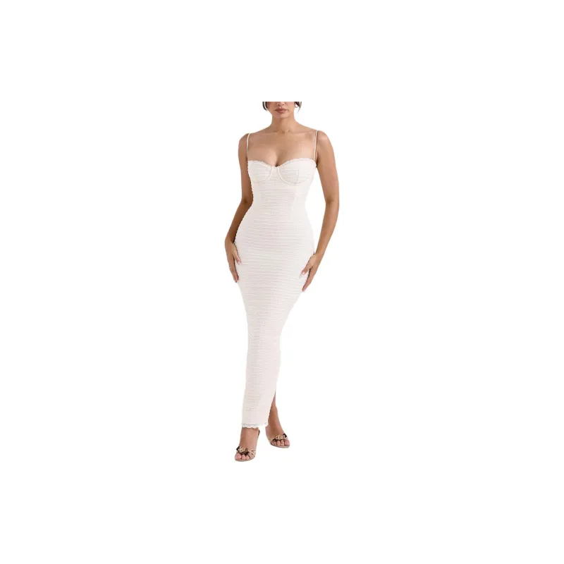 HOUSE OF CB ELINOR Slip Dresses Women's CREAM/Cream-2