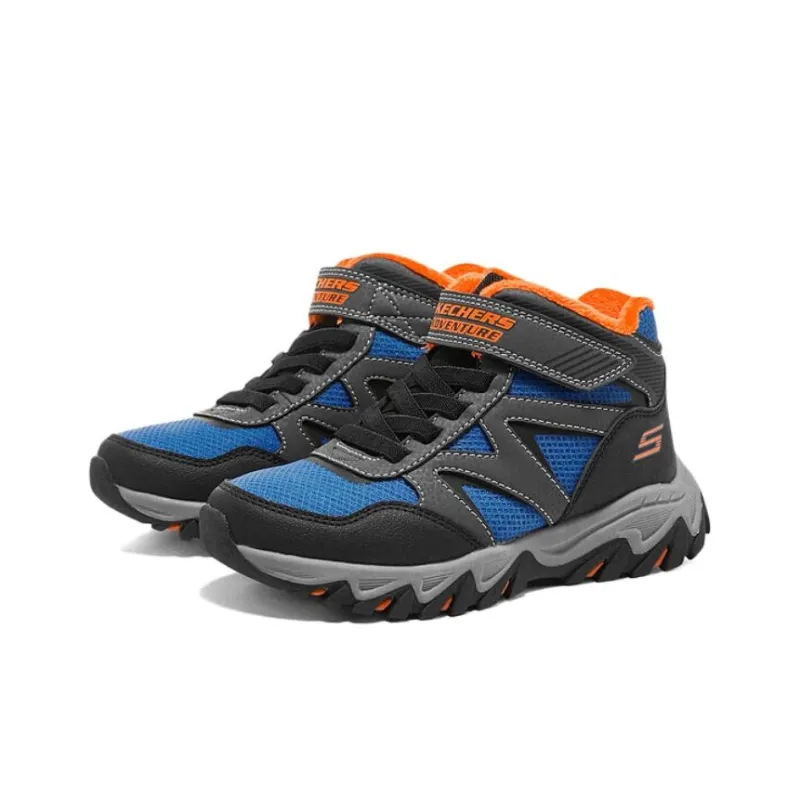 Skechers Mid Top Kids' Running Shoes Blue Orange Teenagers-2