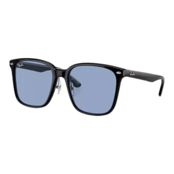 RayBan Plate Frame Square Sunglasses Unisex Black/Blue