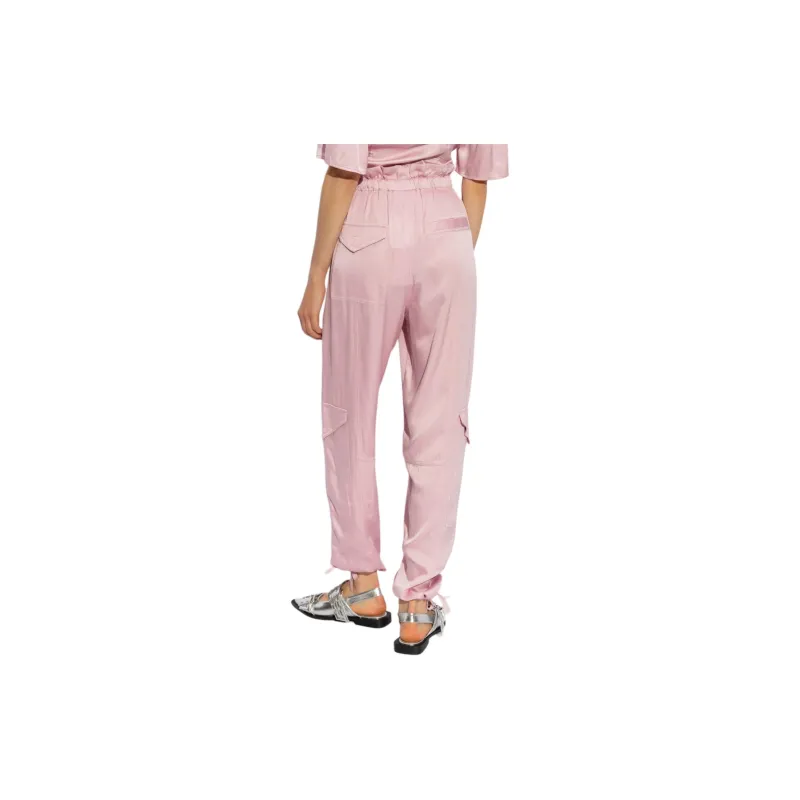 GANNI Drawstring Straight Leg Cargo Pants-3