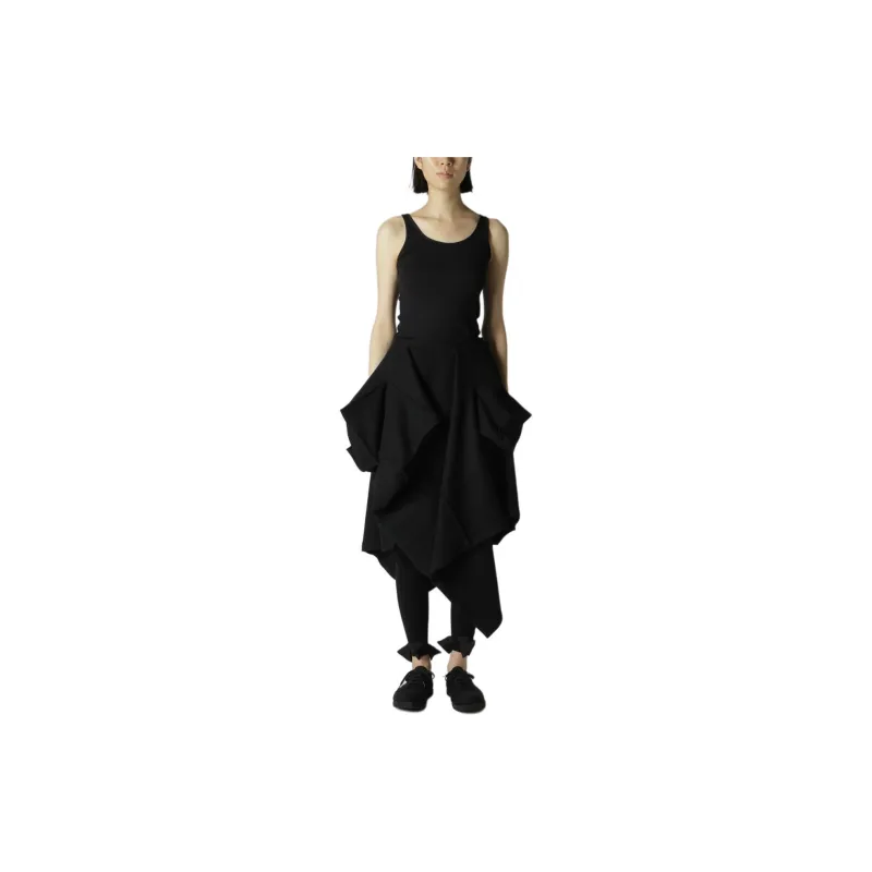 Yohji Yamamoto Melton Asm Box Detail Skirt-4