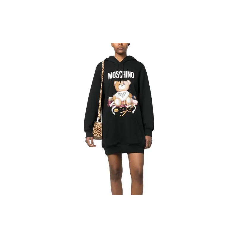 MOSCHINO Teddy Bear Hoodie Dress-1