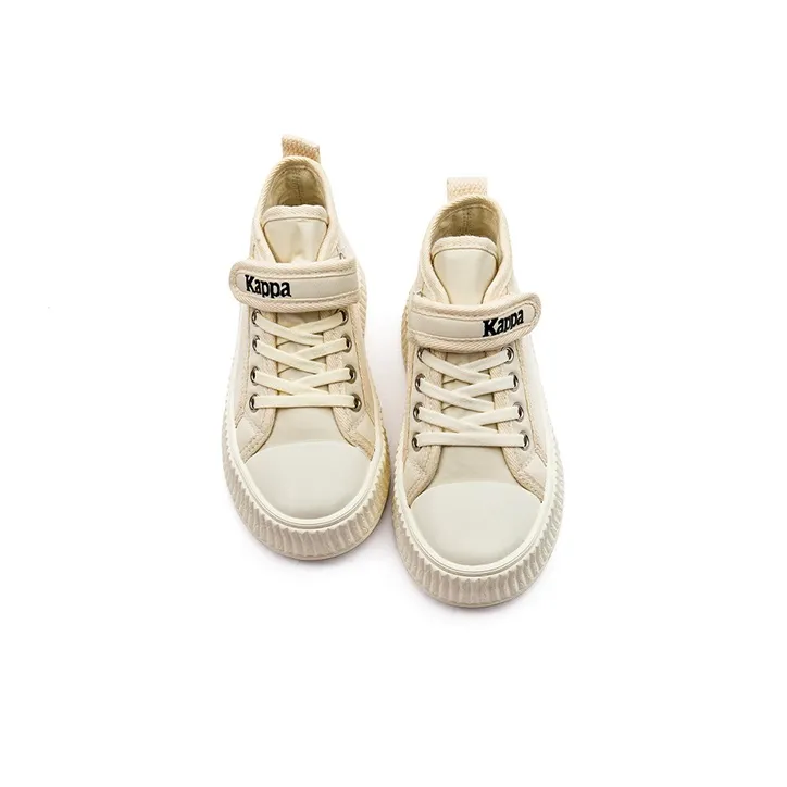 KAPPA KIDS Anti Slip Wear Resistant Breathable Lightweight High Top Kids Canvas Shoes Beige Kids'-3