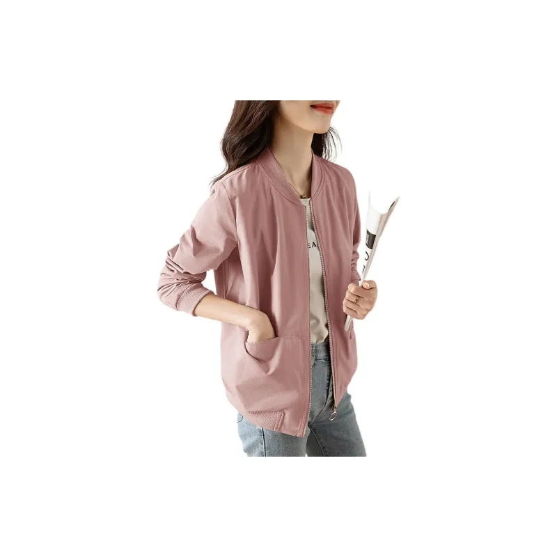 Mo Han Yi Mei Baseball Jacket Women's Pink-1