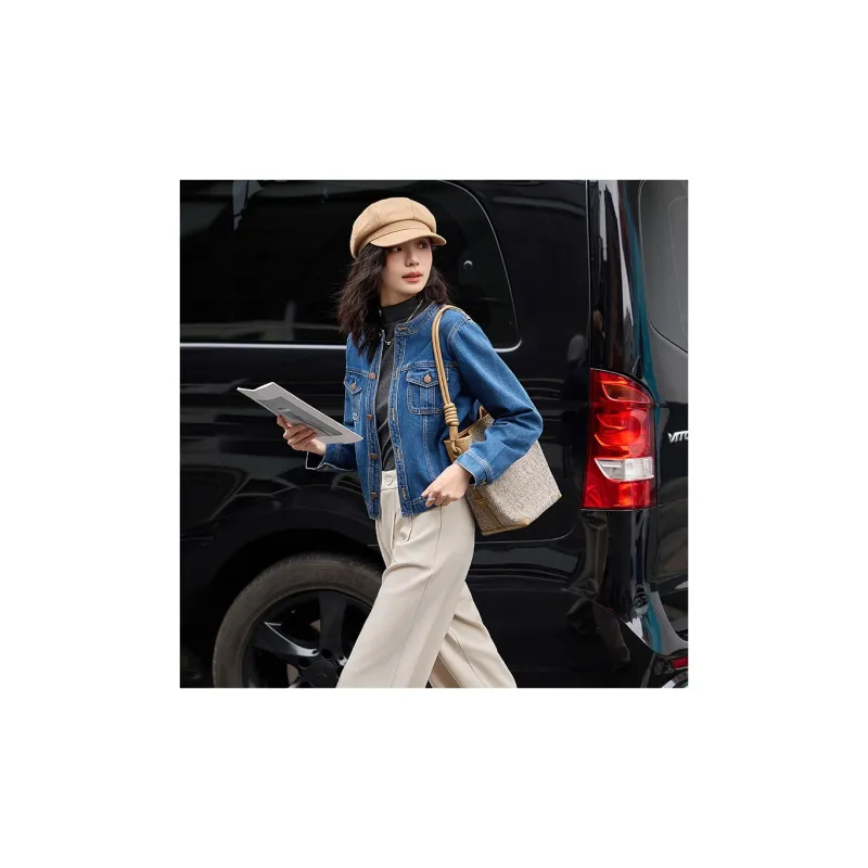 Demana Denim Jacket Women's Medium Denim Blue-1