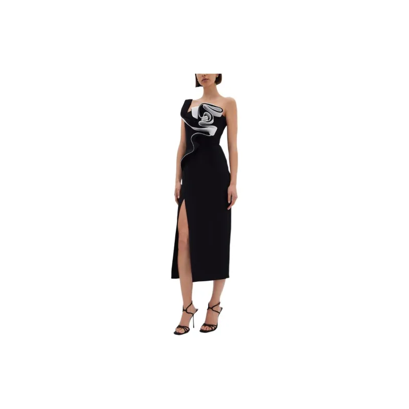 RACHEL GILBERT Wilder Floral-rosette Midi Dress-3