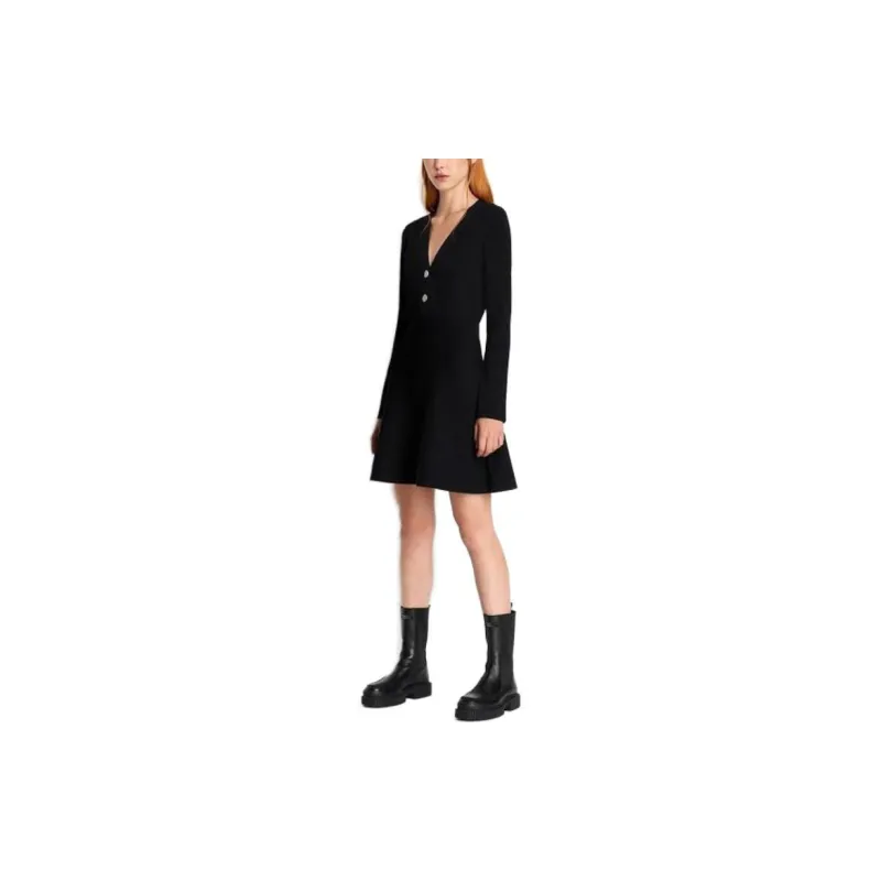 ARMANI EXCHANGE V neck A line Minidress-2