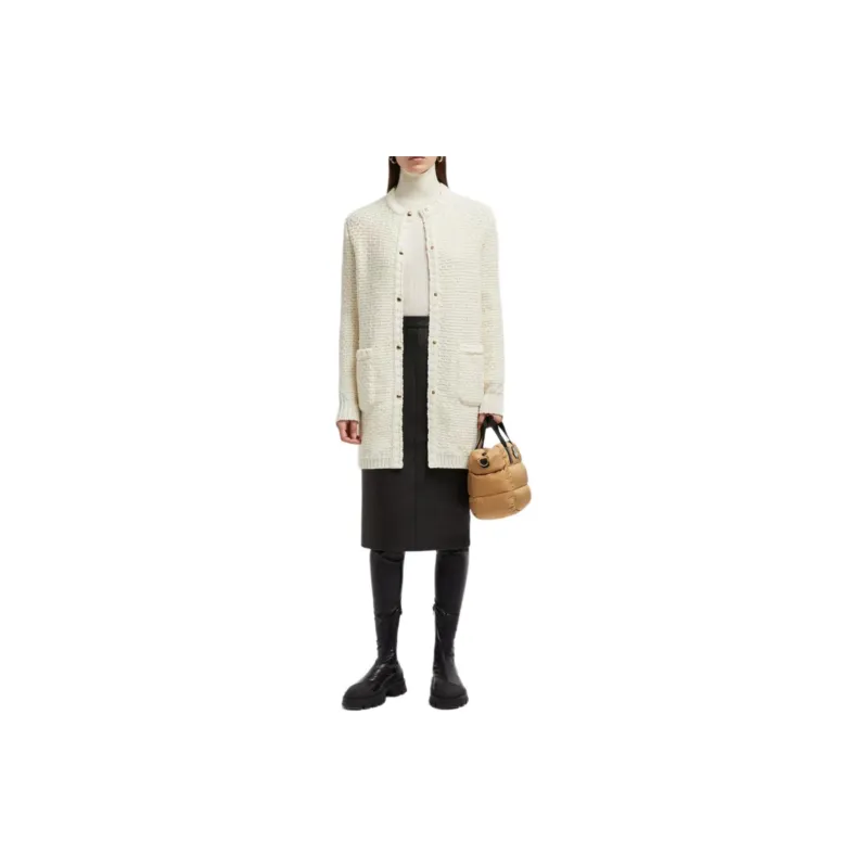 Moncler Grenoble Button Up Quilted Knit Cardigan-1