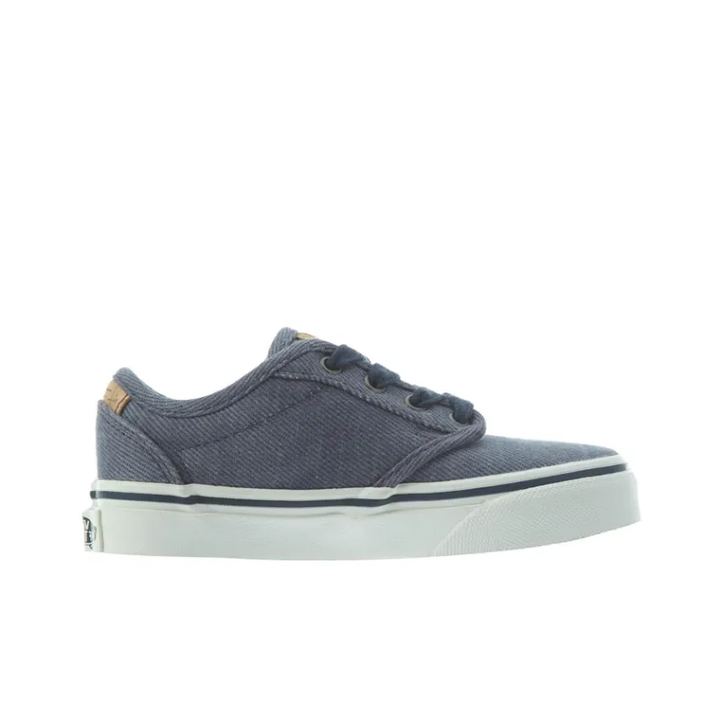 Vans Atwood Anti Slip Wear Resistant Low Top Kids' Skateboarding Shoes Denim Blue Teenagers-1