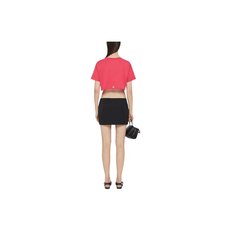 Givenchy Cropped Tee 'Raspberry'-2