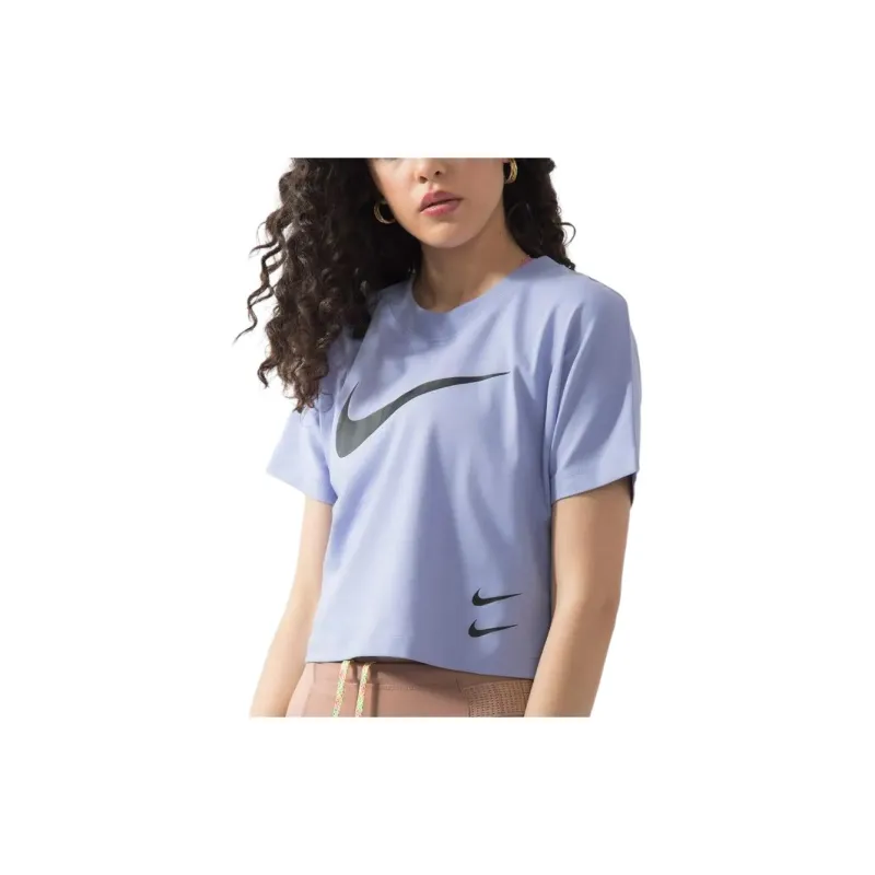 Nike Crop Tops Women's Light Purple-1