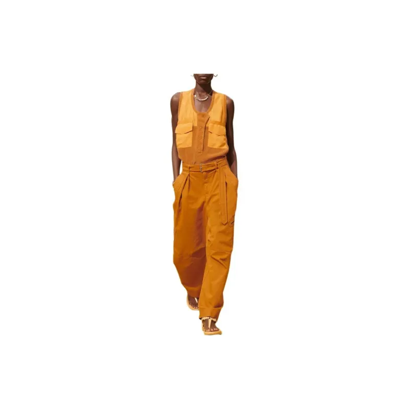 ZARA Casual Pants Women's Stripe/orange-2