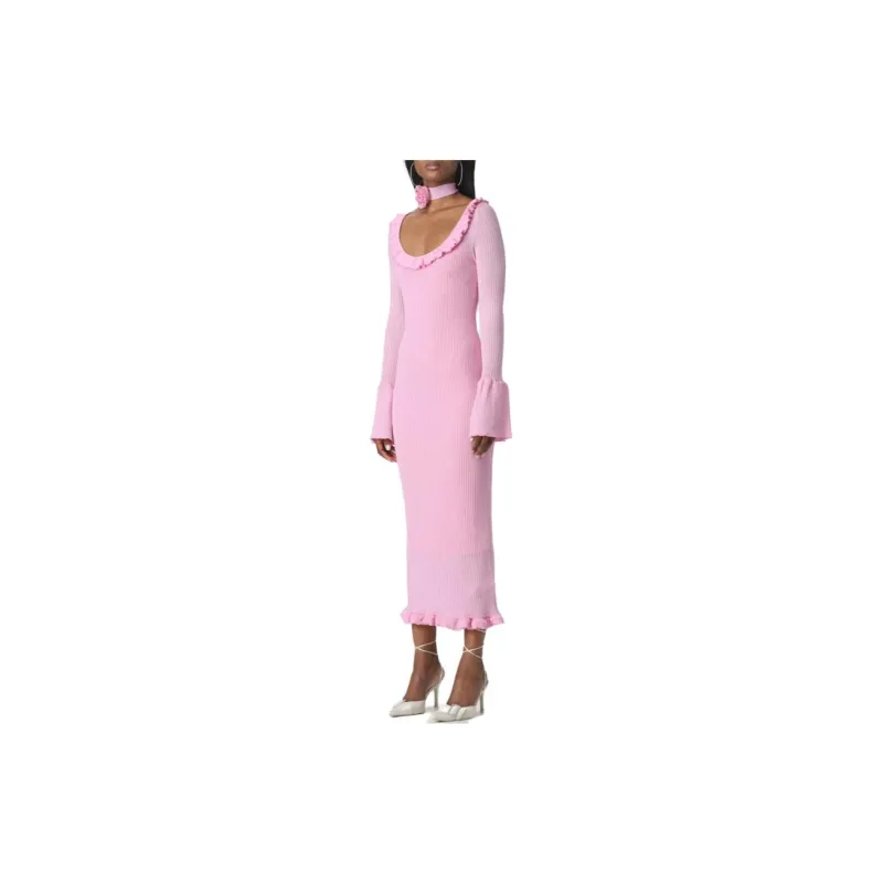 Blumarine Knit Long Skirts Women's Pink-2