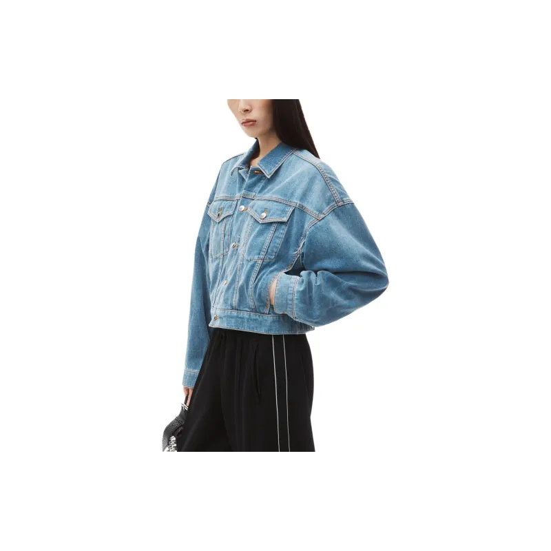 Alexander Wang Cropped Denim Jacket-3