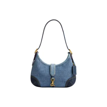 COACH Hamptons Denim Hobo Bag, Handbag, Shoulder Bag Tubas Women's Blue