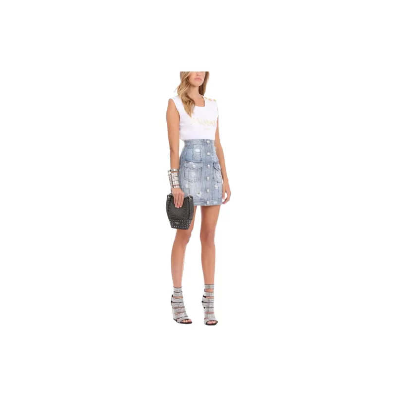 BALMAIN T Shirts Women's White-1