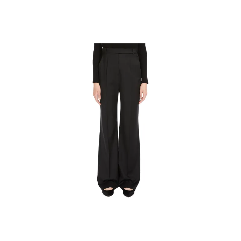 MaxMara Nelson Collection Trousers In Wool Twill Casual Pants Women's Black-3