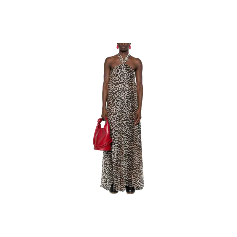 GANNI Leopard print Maxi Dress-1